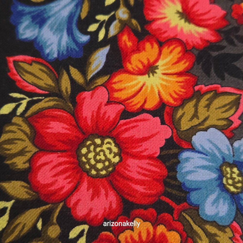 NWOT Pavlovo Posad Wool Square Scarf Vibrant Floral Design - Picture 9 of 14